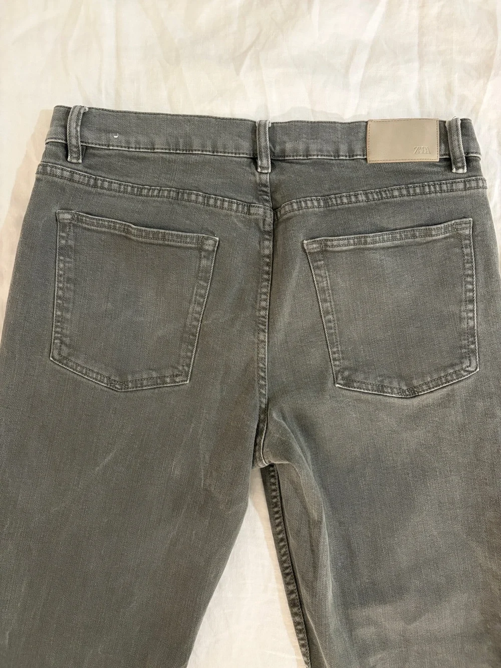 Zara Men's Grey Slim Straight Jeans